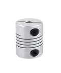 5mm To 5mm Shaft Coupling For Stepper Motors, 25mm Long By 20mm Diameter, Aluminum Alloy Joint, Encoder Ready
