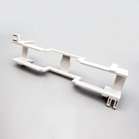 66 Block Punchdown Mount Bracket For Wall Installations, Standard B Bracket Design, Durable Flame Retardant UL 94V0 Plastic, Mounts 66 Punchdown Blocks Measuring 10 X 3.3 X 1.9 Inches, Easy Install And Secure Fit. White plastic wall mount bracket for 66 punchdown block