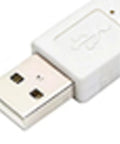 USB-A Male To MX1.25 Four Pin Terminal Connector Cable White with dandy wiring setup close-up view of USB-A male plug.