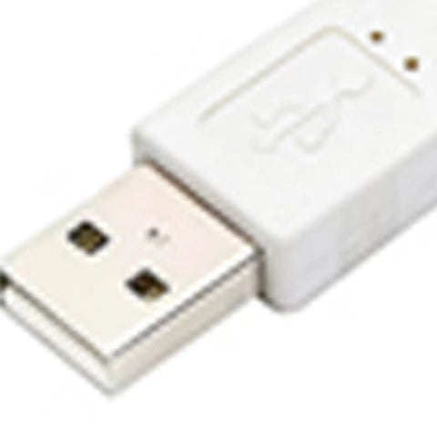 USB-A Male To MX1.25 Four Pin Terminal Connector Cable White with dandy wiring setup close-up view of USB-A male plug.