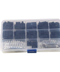 620 Pieces 2.54mm Pitch Jumper Wire Header Kit With Male And Female Crimp Pins And Sockets for Breadboards in plastic box