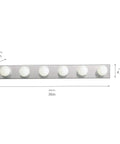 Top Shelf 36 Inch Bathroom Vanity Light Fixture With Brushed Nickel Finish Offering Straight Up Easy Installation And Rock Solid Build Quality For 6 Light Damp Rated Rooms, showing six bulbs on a 36 inch brushed nickel frame.