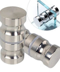 Stainless Steel Glass Knob Shower Door Handle With Screw 30mm Diameter Fits 6 to 18mm Glass Polished Chrome Bathroom Cabinet Hardware