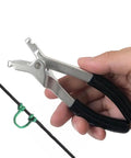 Hand holding Archery D Loop Pliers For Compound Bow D Ring Install Tool Aluminum Anti Rust Durable Gear For Precise Stringing