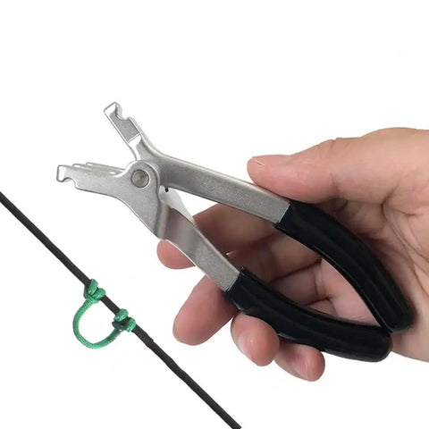 Hand holding Archery D Loop Pliers For Compound Bow D Ring Install Tool Aluminum Anti Rust Durable Gear For Precise Stringing