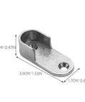Beefy Heavy Duty Zinc Alloy Closet Rod End Support Bracket For Clothes Hanging Bar, Silver, showing dimensions