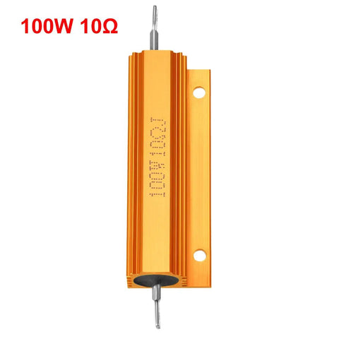 Pack Of Two Rock Solid 100 Watt Wirewound Resistors 10 Ohm Aluminum Case Heat Dissipating Mount For Led Ballast Tester And Voltage Dropper Built Tough For Daily Grind