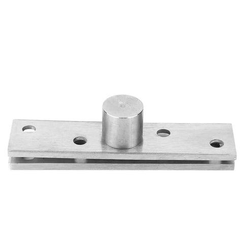 Close-up of 360 Degree Concealed Pivot Hinges Set Stainless Steel 3.9 Inch Center Shaft 2 Pack Hidden Door Pivot System for secret doors.