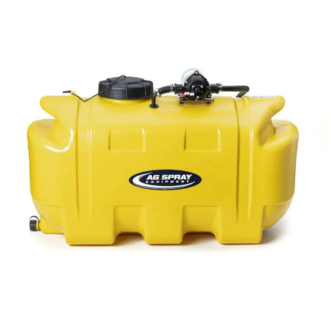 25 Gallon ATV UTV Spot Sprayer With 2.2 GPM 12V Diaphragm Pump, yellow UV resistant poly tank, perfect for lawn care and yard work
