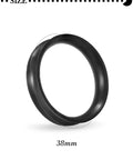 38mm Black Silicone Ear Gauges Tunnels Plugs Kit Soft Flexible Rubber Double Flared Saddle Retainer For Piercing Jewelry