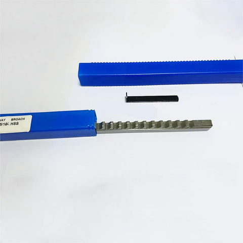 Push Type Keyway Broach 5 By 16 C Shim In HSS for CNC Router and Metalworking Metric and Inch Keyway Sizes, high-speed steel.