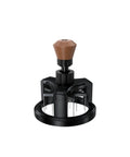 Heavy Duty 58 Millimeter Espresso Portafilter Needle Distributor With Built In Magnet, top view highlighting precision needle layout.
