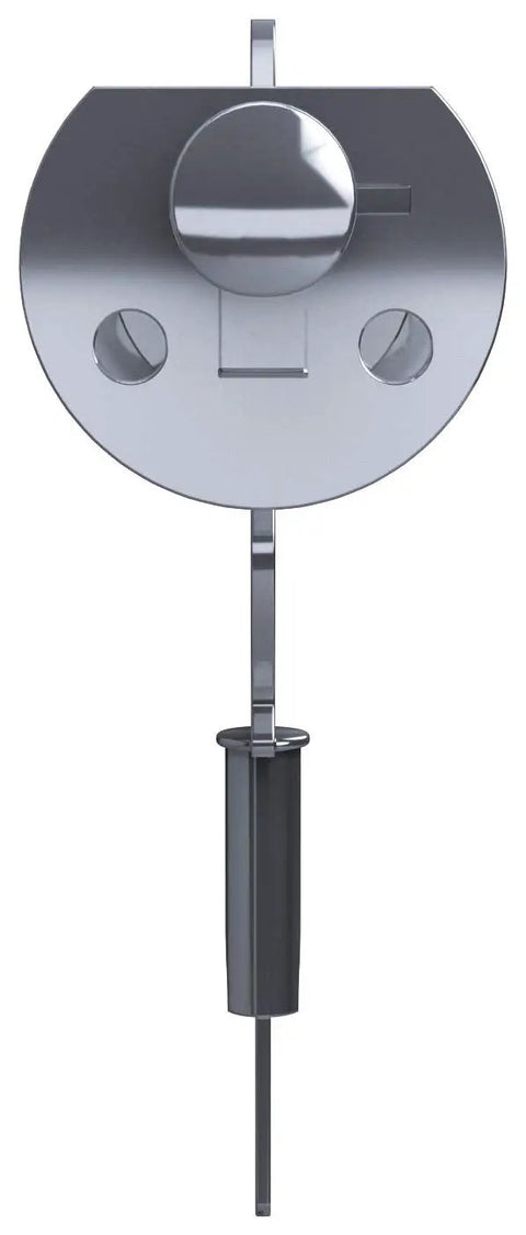 Premium Chrome Universal Plunger Lock Keyed Alike Setup Swings Open Dead Nuts Smooth For Glass Or Wood Doors Quarter To Half Inches Thick showing locking mechanism.