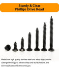 DIY Wood Screws Set M3 M4 M5 With Drywall Anchors Kit, 320 Carbon Steel Self Tapping Flat Head Screws and 40 Blue Nylon Expansion Anchors