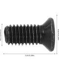Close-up of a single flat head hex socket screw from Electric Scooter Front Shock Absorber Replacement Screws Kit with dimensions.