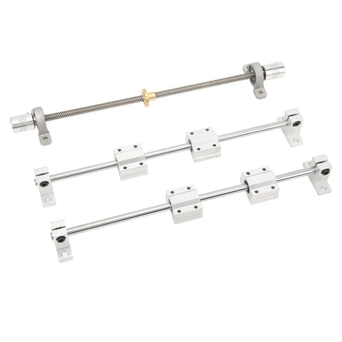 Dope Linear Motion Guide Kit With Slide Block Bearings For 3D Printer CNC Router And DIY Engraving, Built Tough From High Carbon Steel And Aluminum, Smooth Low Noise Glide For Precise Automation Equipment 8-300, linear guide rails with couplings