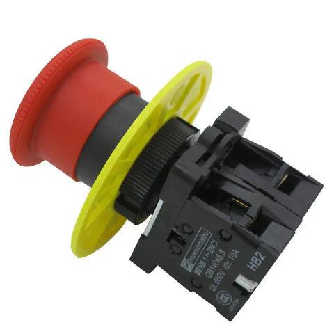 Red Mushroom Emergency Stop Push Button Switch 22mm Panel Mount 1NC 1NO Latching 660V 10A Industrial Grade With 1 Year Warranty