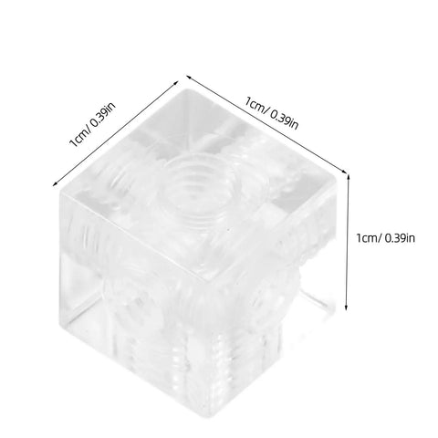 Clear Acrylic 90 Degree Corner Brackets Set With M4 Screws 20 Pack Cube Shelf Supports For Furniture Drawers Cabinets Display Boxes And Hardware Sleek Sturdy Transparent Modern Look For A Clean Minimal Setup 1cm size acrylic bracket