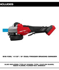 No Drama Brushless Variable Speed Angle Grinder 4 5 6 Inch Smooth Operator Power Tool with dual-trigger braking feature.
