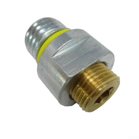 Premium Oil Drain Adaptor With Integrated O Ring Fits Kawasaki FH721V FR651V FX850V Engines Direct Swap For Easy Install And Secure Seal That Holds Up Under Heavy Duty Conditions. Metal oil drain adaptor with integrated O-ring seal for Kawasaki engine maintenance.