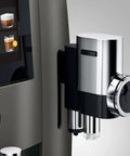 Premium Smart Automatic Coffee And Espresso Machine Featuring One Touch Brewing Sweet Foam Syrup Function That Hits Different close-up of milk frother.
