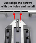 Foolproof Wood Door Grooving Positioner showing screw alignment and installation detail with durable aluminum base.