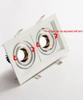 Superior Three Head Anti Glare LED Recessed Downlight with adjustable angles for precise lighting in bars and restaurants.
