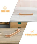 4Pcs Beech Wood Drawer Pulls For Cabinets And Dressers Modern Kitchen Hardware Screws Included Unfinished Wooden Furniture