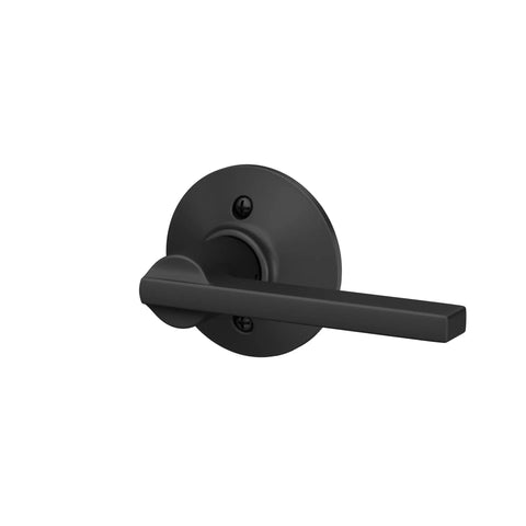 Latitude Matte Black Single Dummy Door Lever For Interior Doors No Battery No Latch, sleek minimalist zinc alloy handle