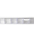 Interlocking Tilt Bin Storage System 6 Bin Unit In Clear And White, Slick Stackable Desk Shop Or Lab Organizer With Tilt Out Access