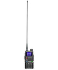 Handheld radio with SMA-Female Walkie Talkie Antenna High Gain 2.5dBi VHF UHF Long Range 18.9 Inch Antenna for Two Way Radios.