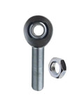 Hardcore Right Hand Thread heim Joint Rod End With Three Quarter Inch Bore And Seven Eighth Inch Shank Plus Reliable Jam Nut for suspension, showcasing zinc plated steel.