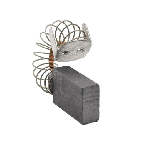 Top Tier S96 Carbon Brush Set Two Piece Heavy Duty Aftermarket Upgrade Fits OEM 1619X08020 Heat Resistant Motor Parts showing a carbon brush with metal coil.