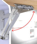 Two Pack Folding Sofa Bed Spring Hinges 80 Degree Lift Support for Cabinet Doors, nickel plated hinge lifting cabinet flap