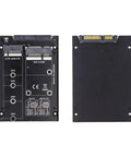 Dual Slot M.2 Ngff Bridge transforms MSATA Drives into 2.5 inch SATA HDD enclosure, showing top and bottom views.