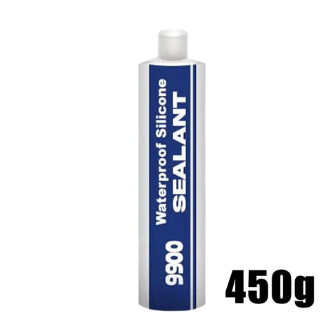 Rock-Solid 9900 Bonding Sealant and Waterproof Coating with Hella Strong Polymer Tech in 450g bottle, designed for easy application.