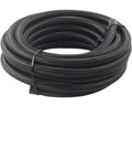 Top Grade E85 Ready Nylon Braided PTFE Fuel Line Kit With Swivel Hose Ends In An6 An8 And An10 Sizes For Hot Rigs And Street Racer Builds Featuring Long 10ft Length In Durable Black Finish To Upgrade Your Ride Today. coiled black nylon braided PTFE fuel line kit, 10ft roll