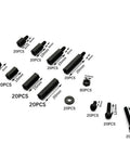 M3 Nylon Hex Spacer Standoff Kit With 320 Piece Hardware Set For PCB Motherboard Assembly Black Storage Box And Nylon Pillars Screws Nuts And Washers For Easy Solid Mounting, M3 nylon spacers 6mm-20mm