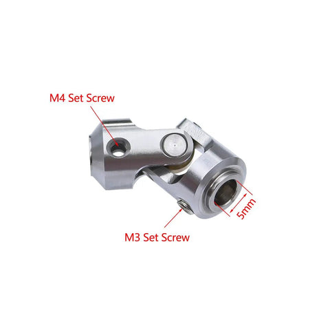 Stainless Steel Free To Cut Length Driveshaft With Universal Joint For 1/10 RC Crawler Upgrades SCX10 TRX4 Capra CNC Machined 5mm Output