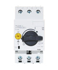 Built Different Motor Protection Circuit Breaker 2.5 To 4 Amp Overload Safety Switch for heavy duty machinery, compact design, front view.