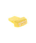 Dead Nuts Reliable OEM Replacement Switch Key For Cordless Power Tools And Garden Gear Quick Swap Design Bulk Packed Straight From The Factory 089041002069 sharp yellow safety lock key with REMOVE TO LOCK text.