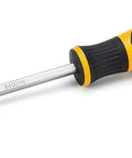Curved hook tool from the 7 Piece Hook And Pick Tool Set For Auto And Mechanic Work And Engine Bay Access, Rust Resistant Alloy Steel Blades.