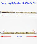 Gold Titanium Plated Adjustable Shift Lever Linkage Rod 11.5 to 12.5 Inches for Harley Softail and Touring Trike, CNC Machined Aluminum, Lightweight, Durable, Ride Ready Shifter Linkage. 13.5 to 14.5 inch overall length shown