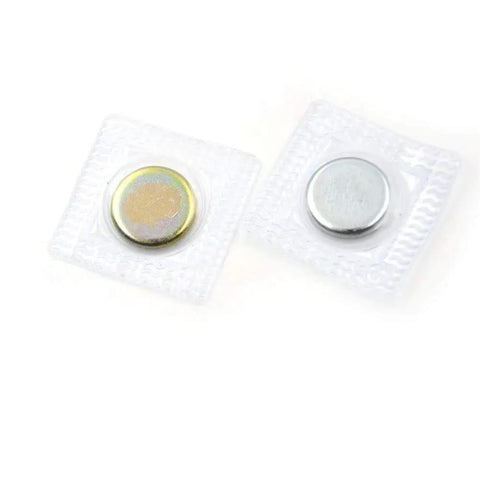 Totally Invisible Hidden Magnetic Snap Buttons 10 Sets 18 mm PVC covered round fasteners on clear backing, ideal for bags.