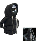 Gear Shift Hoodie Cover For Cars, Dope Mini Hoodie For Shifter Knob, Cute Interior Accessory, black hoodie installed on car knob