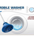 Total Game Changer Portable Manual Clothes Agitator And Handheld Laundry Scrubber used above a washing container.