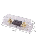 30 Amp ANL Fuse Kit Includes Holder with clear protective shield, measures 4.86in, designed to shield battery banks from surges.