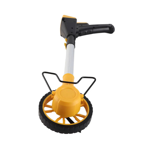 Fabater Foldable Digital Distance Measuring Wheel 6.3" AntiSlip Road Measuring Tool for Builders, Land Surveyors, Accurate 0-99999.9M with Large LCD Screen, yellow and black.