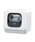 Compact Countertop Dishwasher Packed With Six Quick Wash Cycles And Blast Hot Dry Tech, front view with LED control, fits on a counter.