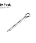 Single cotter pin from 30 Pack 2mm By 16mm Cotter Pins Hairpin Clips 304 Stainless Steel Silver Finish Durable For Machinery And Equipment 0.08 Inch Diameter 0.63 Inch Short Side Split Pins